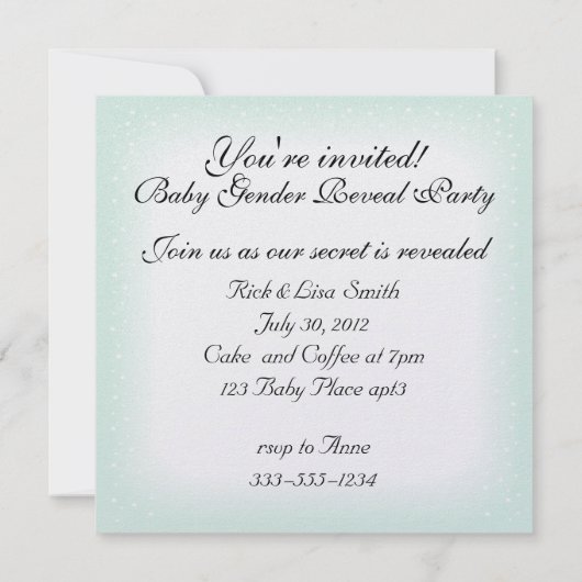 Teddy Bears and Balloons Gender Reveal Party Invit Einladung (Rückseite)