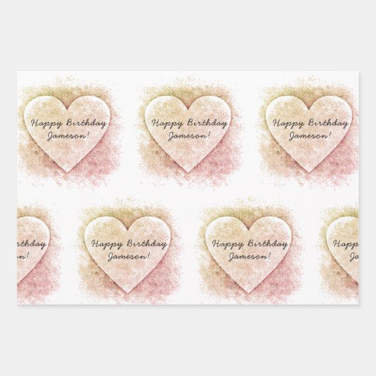 Teddy Bears and Hearts Gift Wrap HAMbyWG Geschenkpapier Set (Vorderseite)