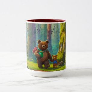 Teddy Bears Ansammlung Berries Kunst für Kinder Zw Zweifarbige Tasse
