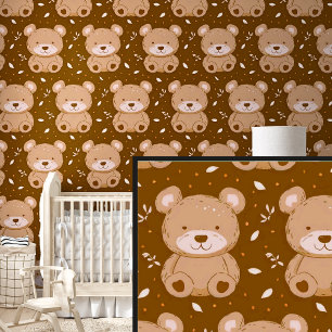 Teddy Bears auf Brown Tapete