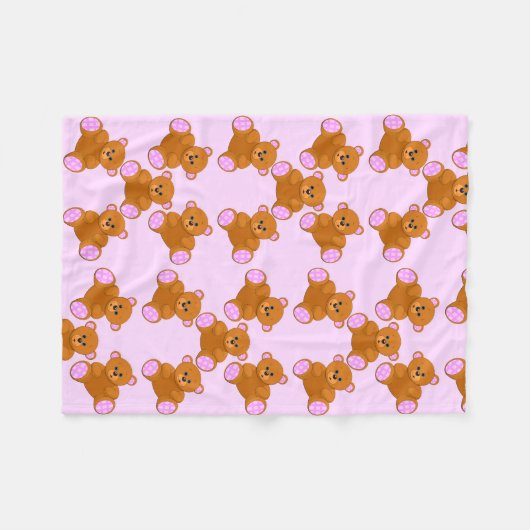 Teddy Bears Baby Blanket Fleecedecke (Vorderseite (Horizontal))
