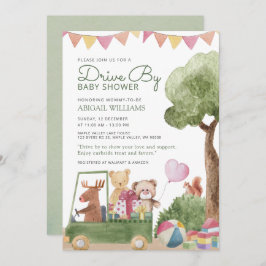 Teddy Bears Baby Shower mit Drive-By Woodland Einladung