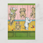 Teddy Bears Behind Bars Postkarte (Vorderseite)