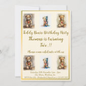 Teddy Bears Birthday Party Einladung (Vorderseite)
