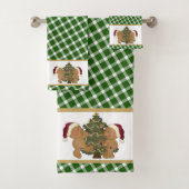 Teddy Bears dekoriert Weihnachtsbaum Badhandtuch Set (Insitu)