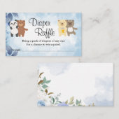 Teddy Bears Diaper Gewinnspiel Kinderdusche Platzkarte (Vorne/Hinten)