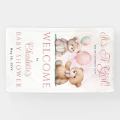 Teddy Bears Es ist ein Mädchen mit Baby Wait Baby  Banner (Horizontal)