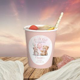 Teddy Bears Es ist ein Mädchen mit Baby Wait Baby  Pappbecher