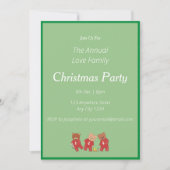 Teddy Bears Familienweihnachtliches Party Einladung (Vorderseite)