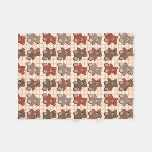 Teddy Bears Fleecedecke (Vorderseite (Horizontal))