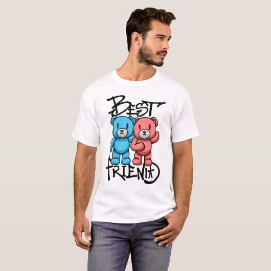 Teddy Bears friend streetwear T-Shirt (Vorne ganz)