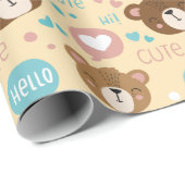 Teddy Bears Geschenkpapier (Rolleneckpunkt)