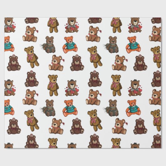 Teddy Bears Geschenkpapier (Flach)