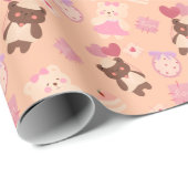 Teddy Bears Geschenkpapier (Rolleneckpunkt)