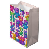 Teddy Bears Geschenktasche Mittlere Geschenktüte (Rückseite Schrägansicht)