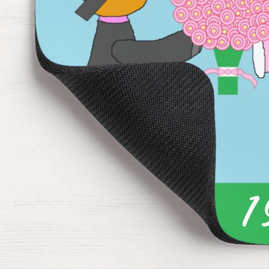 Teddy Bears Getried: Jahrestag Mousepad (Ecke)