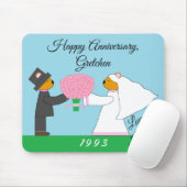 Teddy Bears Getried: Jahrestag Mousepad (Mit Mouse)