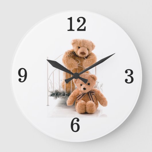 Teddy Bears Große Wanduhr (Vorderseite)
