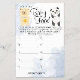 Teddy Bears Guess Baby Food Duschspielkarte Flyer