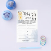 Teddy Bears Guess Baby Food Duschspielkarte Flyer (Einzeln)