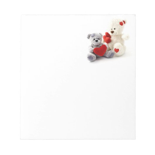 Teddy Bears haben Herz Notepad Notizblock (Vorderseite)