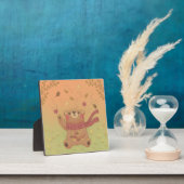 Teddy Bear's Herbst-Herbstlaub Fotoplatte (InSitu)