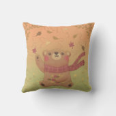 Teddy Bear's Herbst-Herbstlaub Kissen (Rückseite)