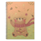 Teddy Bear's Herbst-Herbstlaub Notizblock (Vorderseite)
