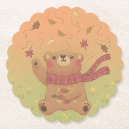 Teddy Bear's Herbst-Herbstlaub Untersetzer