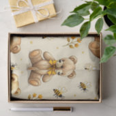 Teddy Bears Honey Bees Nursery Pattern Seidenpapier (Geschenk)