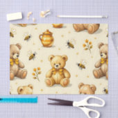 Teddy Bears Honey Bees Nursery Pattern Seidenpapier (Handwerk)