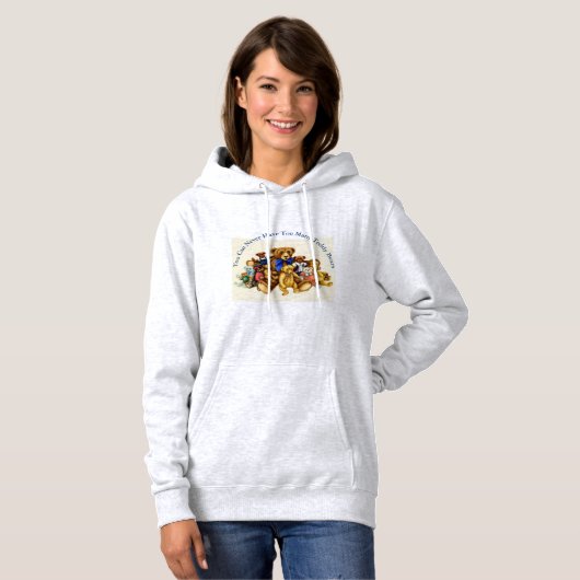 TEDDY BEARS HOODED SWEATSHIRT Womens Ash (Vorne ganz)