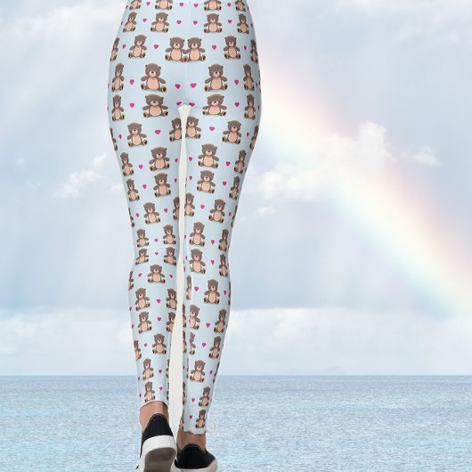 Teddy Bears in blauen Leggings