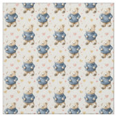 Teddy Bears in Blue Sweaters Stoff (Muster)