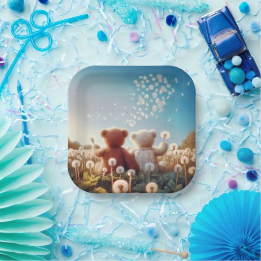 Teddy Bears in Dandela Pappteller (Party)