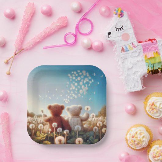 Teddy Bears in Dandela Pappteller (Party)