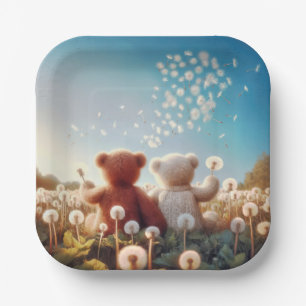 Teddy Bears in Dandela Pappteller