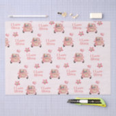 Teddy Bears in der Liebe Autofahren - Personalisie Seidenpapier (Handwerk)