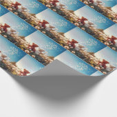 Teddy Bears in einem Kronenfeld Geschenkpapier (Ecke)