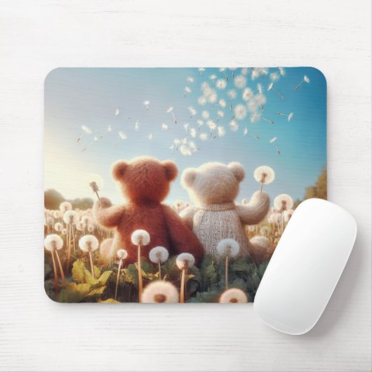 Teddy Bears in einem Kronenfeld Mousepad (Mit Mouse)