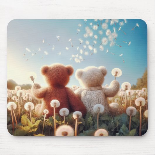 Teddy Bears in einem Kronenfeld Mousepad (Vorne)