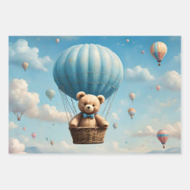 Teddy Bears in Hot Air Balloons Geschenkpapier Set