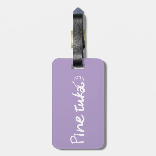 Teddy Bears in Lavender Field – Soft Pastel Painti Gepäckanhänger (Rückseite vertikal)