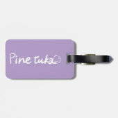 Teddy Bears in Lavender Field – Soft Pastel Painti Gepäckanhänger (Rückseite horizontal)