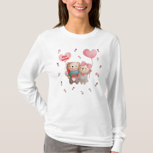 Teddy Bears in Liebe Valentinin T-Shirt