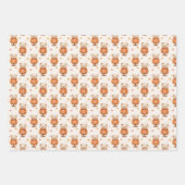 Teddy Bears in Orange Sweaters Geschenkpapier Set (Vorderseite 3)