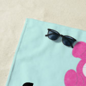 Teddy Bears in Regenbogenfarben Personalisiert Strandtuch (Beispiel)