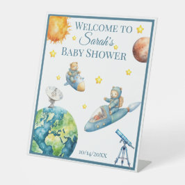Teddy Bears in Space Baby Shower Sockelschild