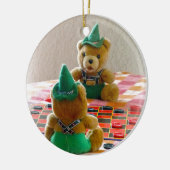 Teddy Bears Keramik Ornament (Links)
