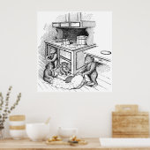 Teddy Bears machen ein Chaos in der Küche Poster (Küche)